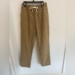 New Gucci Monogram Cotton Pants (Size US 6)